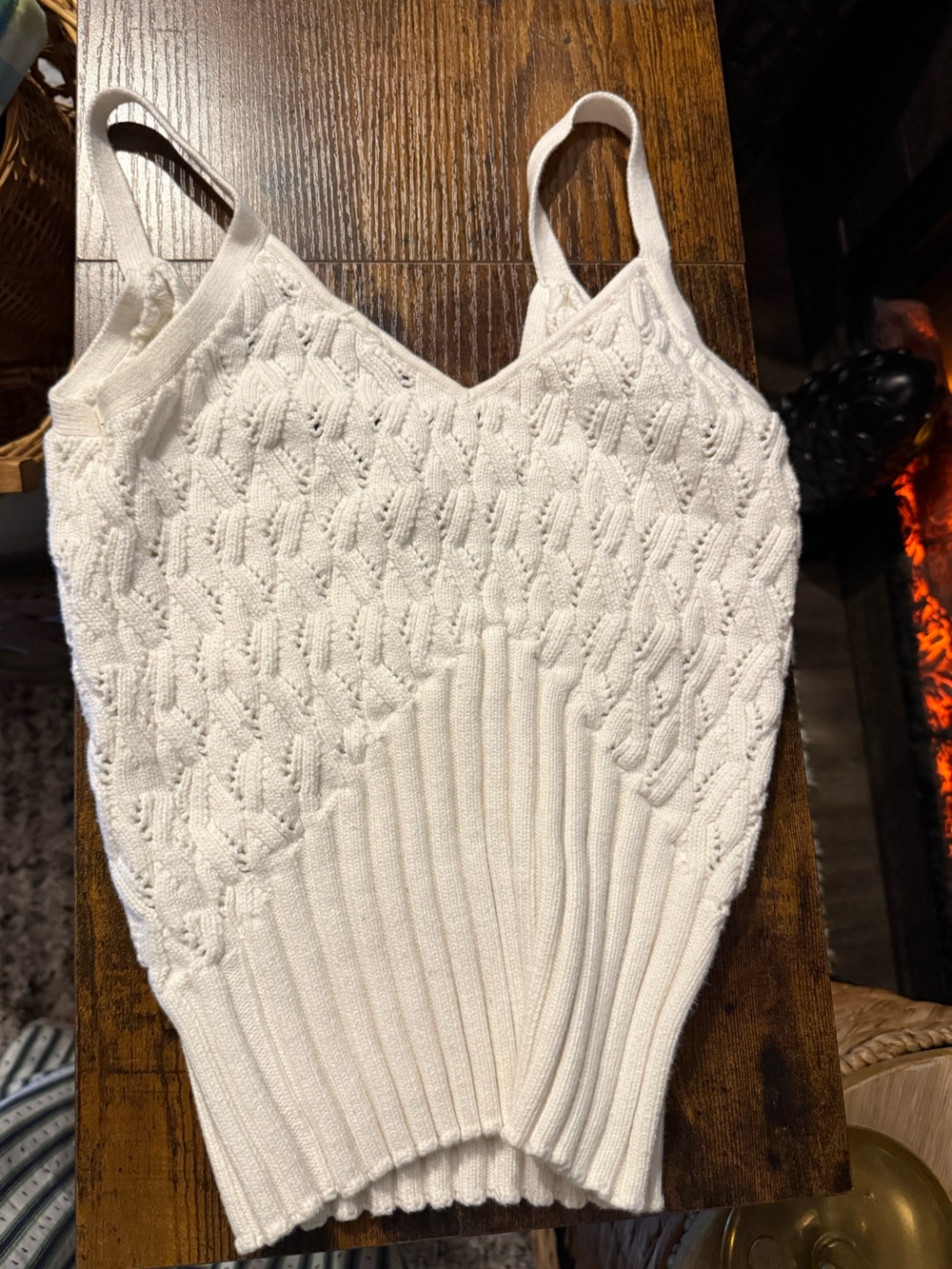 Minnie Rose Ivory Cable-Knit Turtleneck Sweater